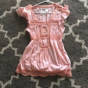 Anthropologie Lulumari Top with Crochet detail
